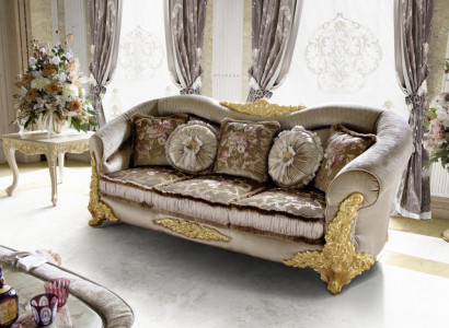 Sofa 3-seater sofas room brown Chesterfield three-seater couch upholstery design